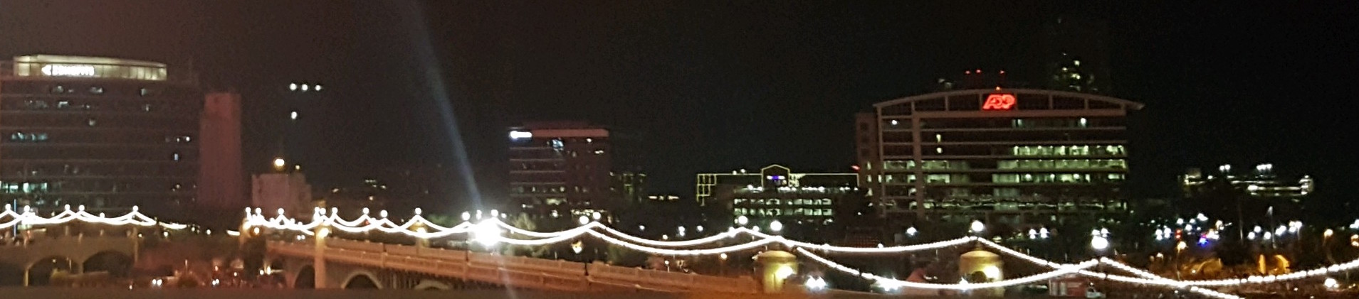 Tempe Town Lake at night