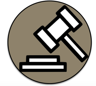 judge's gavel flat icon